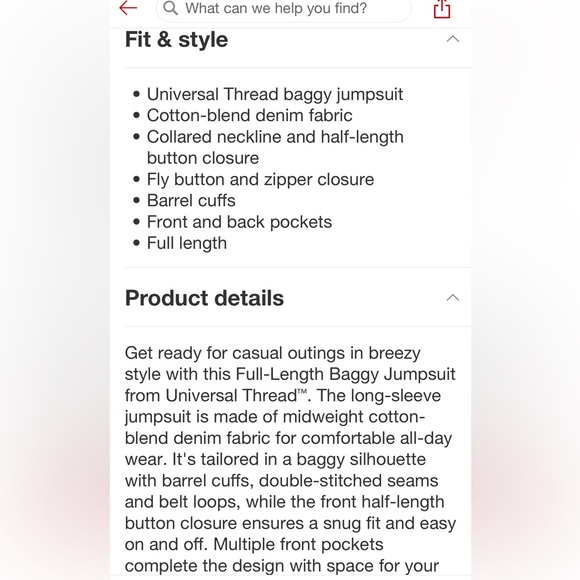 Women’s size 14 universal thread denim baggy jumpsuit light wash - Picture 4 of 6